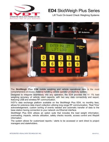 SkidWeigh weighing scales, ED4 2P V2