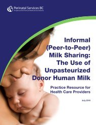 (Peer-to-Peer) Milk Sharing The Use of Unpasteurized Donor Human Milk