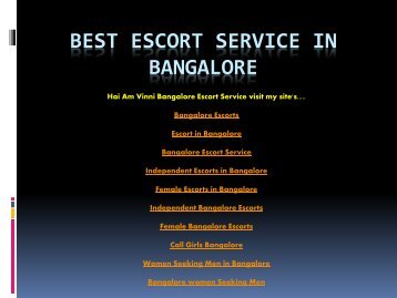 BEST ESCORT SERVICE IN BANGALORE