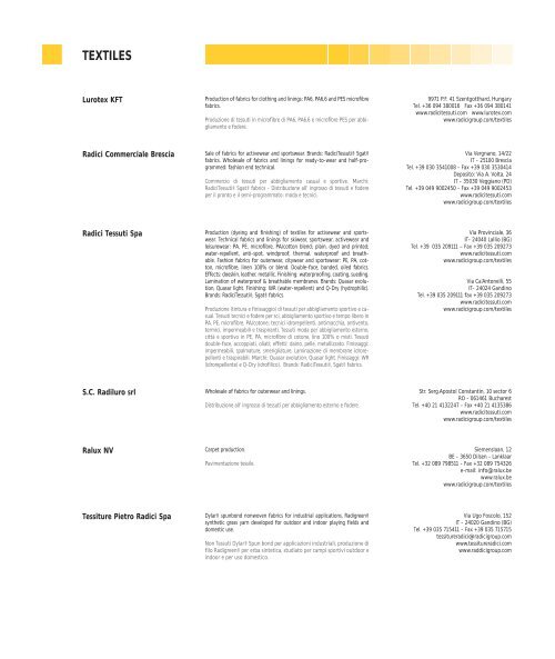 Bilancio Sociale 2005 Social Report 2005