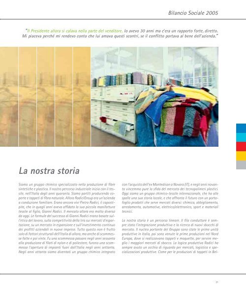 Bilancio Sociale 2005 Social Report 2005