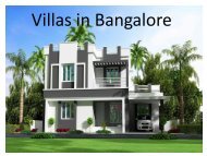 Ongoing Villa projects in Bangalore for Sale