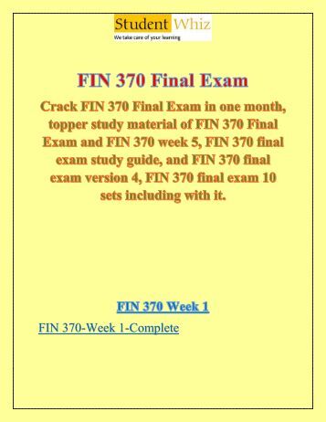 fin 370 week 1 5 full course Buyers of course books of fin 370 final exam have a look on uop e help online tutorial fin 370 final exam free answers fin 370 week 5 final exam fin 370 final . fin 370 week 1 5 full course Buyers of course books of fin 370 final exam have a look on uop e help online tutorial fin 370 final exam free answers fin 370 week 5 final exam fin 370 final .