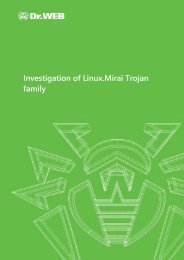 Investigation of Linux.Mirai Trojan family