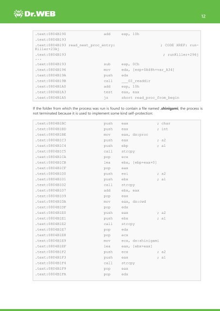 Investigation of Linux.Mirai Trojan family