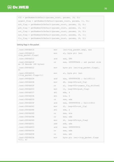 Investigation of Linux.Mirai Trojan family