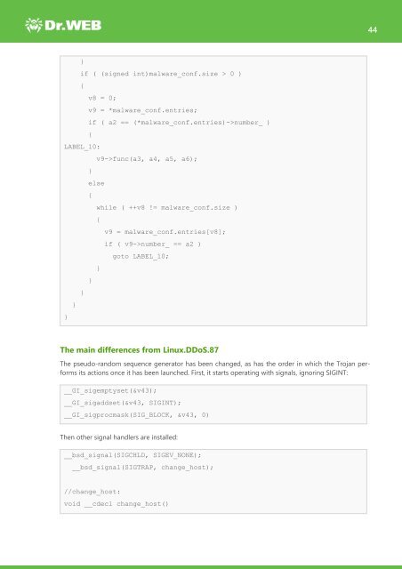 Investigation of Linux.Mirai Trojan family