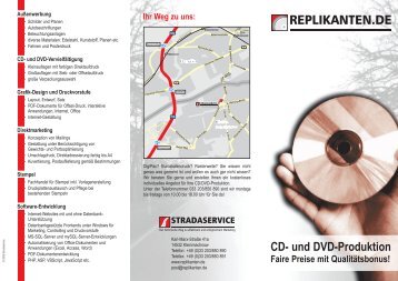 CD- und DVD-Produktion Faire Preise mit ... - Stradaservice