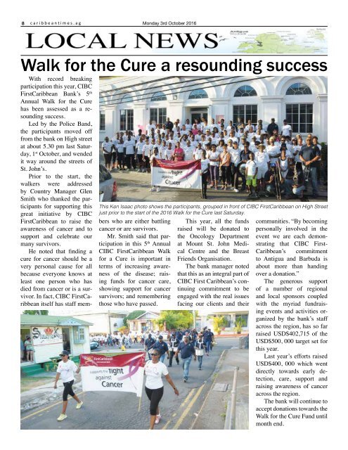 Caribbean Times 6th Issue - Monday 3rd October 2016