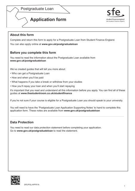 Student Finance Application Form Online  