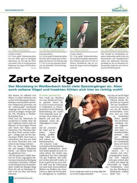 Das Naturparkmagazin - Naturpark Tiroler Lech