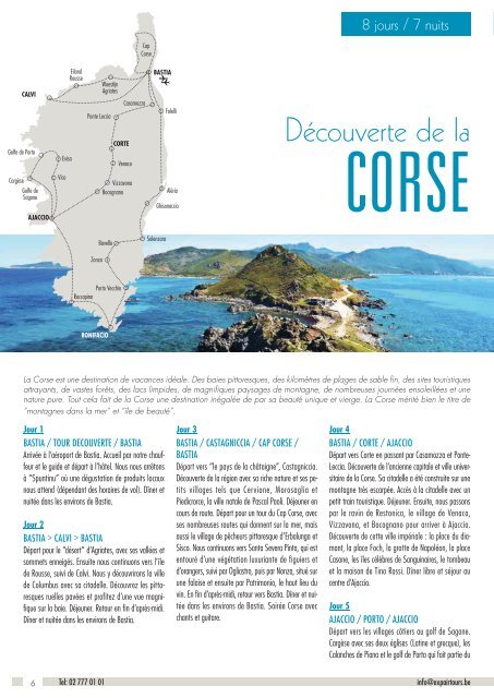 Découverte de la Corse brochure groupe 2017