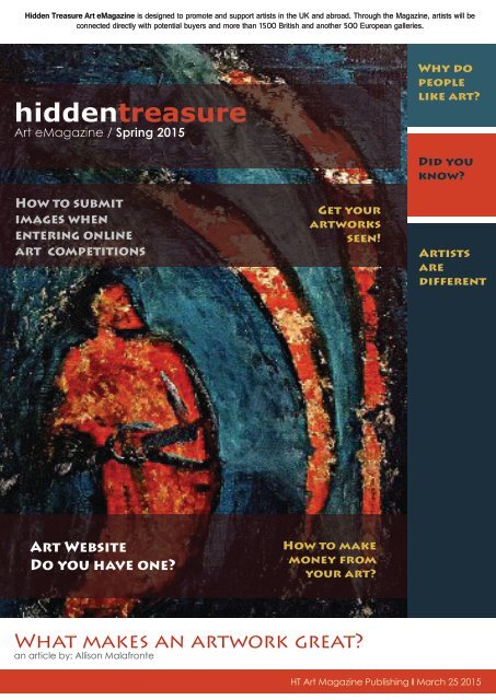 Hidden Treasure Art eMagazine / Spring  MARCH 2015