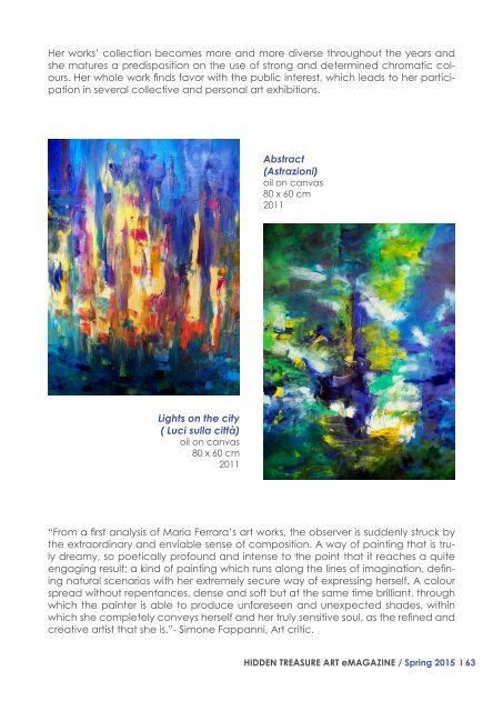 Hidden Treasure Art eMagazine / Spring  MARCH 2015