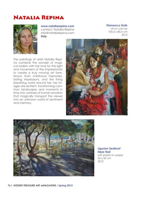 Hidden Treasure Art eMagazine / Spring  MARCH 2015