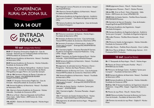 90ª Expofeira Pelotas - Programação