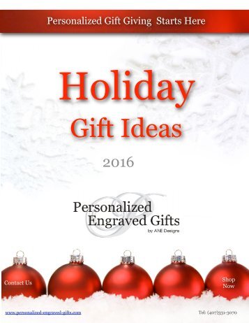 Christmas Look Book Personalized Engraved Gifts 2016
