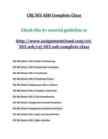 ASH CRJ 303 ASH Complete Class