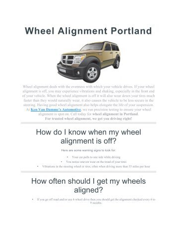 Wheel Alignment Portland