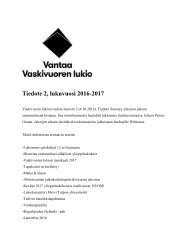 Tiedote 2 lukuvuosi 2016-2017