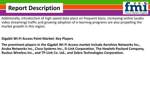 Gigabit Wi-Fi Access Point Market Revenue and Value Chain 2016-2026