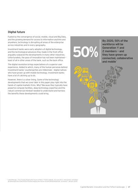 Capital Markets innovation and the FinTech landscape