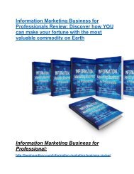 Information Marketing Business review-(SHOCKED) $21700 bonuses