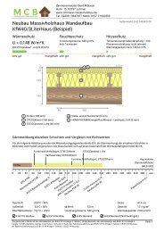Neubau Massivholzhaus Wandaufbau KfW40 3Liter Haus Beispiel U-Wert Berechnung