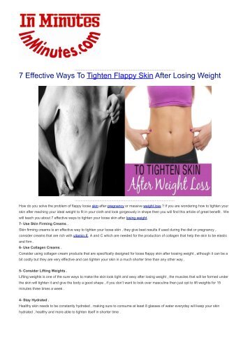 7 Effective Ways To Tighten Flappy Skin After Losing Weight