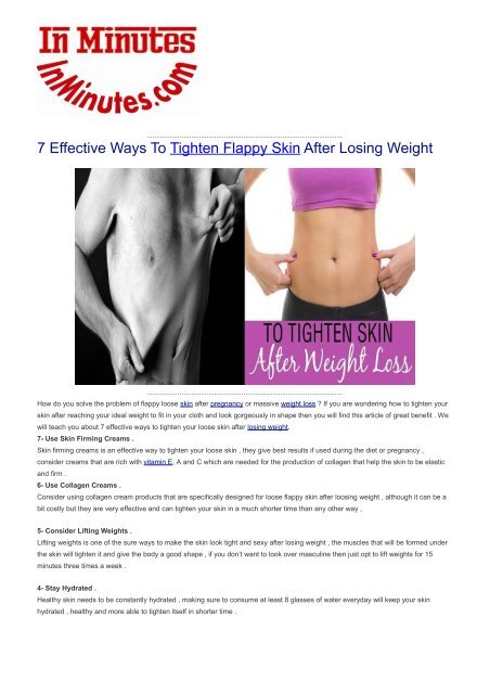 cream for tightening skin after weight loss