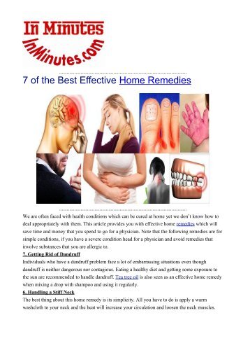 7 of the Best Effective Home Remedies