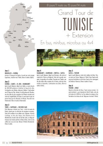 Grand tour de la Tunisie brochure groupe 2017