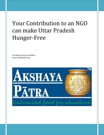 Contribute to an NGO in Uttar Pradesh