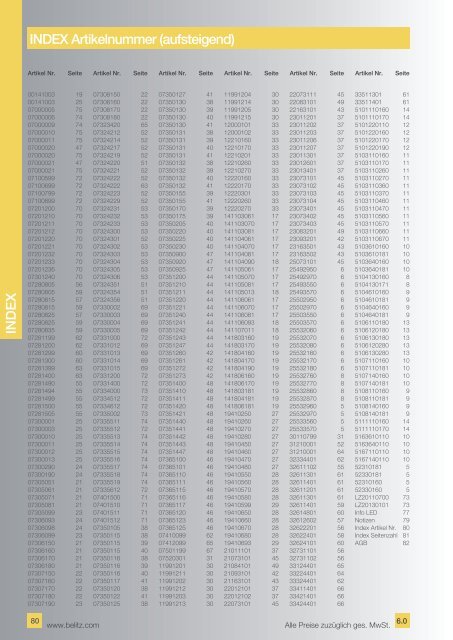 Belitz & Hollain LichtTechnologie Produktkatalog