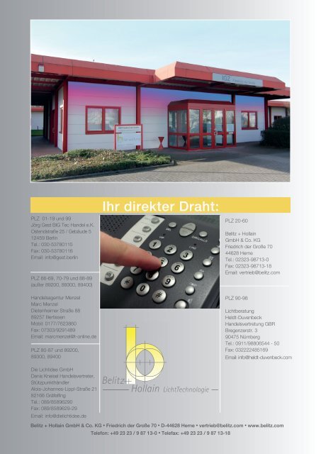 Belitz & Hollain LichtTechnologie Produktkatalog