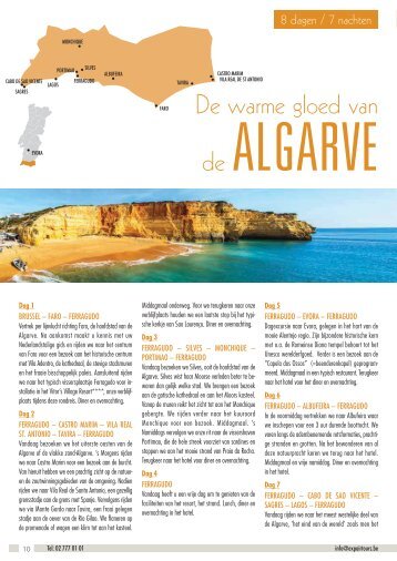 De warme gloed van Algarve brochure groepsreis 2017