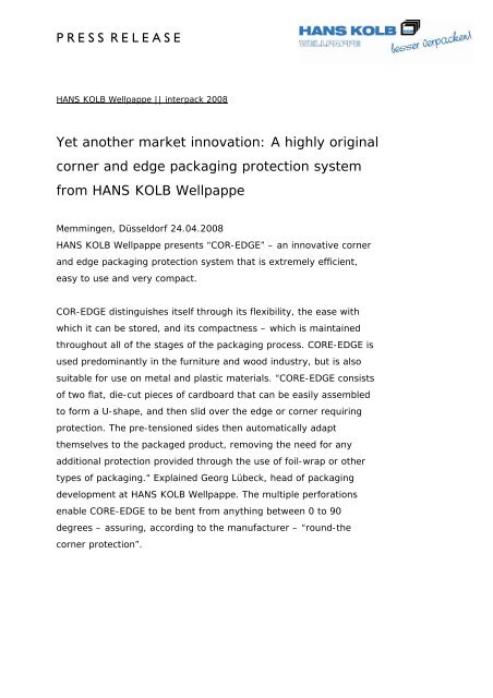 COR-EDGE - Hans Kolb Wellpappe GmbH & Co
