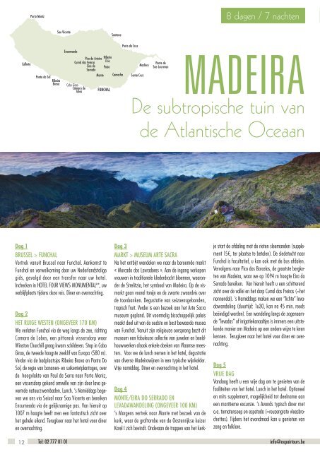 Madeira - de subtropische tuin van de Atlantische oceaan brochure  groep 2017