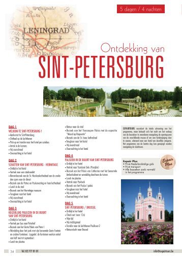 Ontdekking van Sint-Petersburg brochure groep 2017