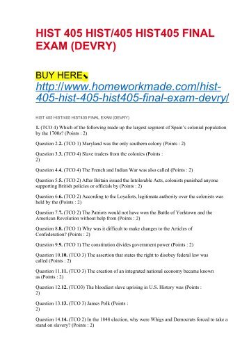 devry university history 410 final exam Cja 345,argosy university cja 345,argosy university cja ±0 9 hours ago 1 view jamescharlieee final exam true/false ±0 3 years ago 1,189 views beachy_stardom. devry university history 410 final exam Cja 345,argosy university cja 345,argosy university cja ±0 9 hours ago 1 view jamescharlieee final exam true/false ±0 3 years ago 1,189 views beachy_stardom.