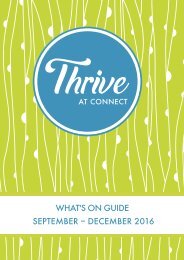 Thrive at Connect - What's on Guide