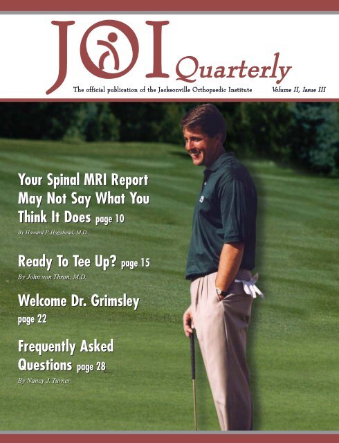 Ankle Physical Therapy - JOI Jacksonville Orthopaedic Institute