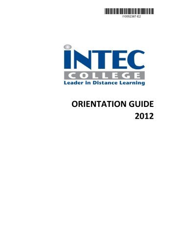 Orientation Guide 2o12 - INTEC College