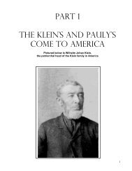 The Pauly's Come to America - The Klein Connection