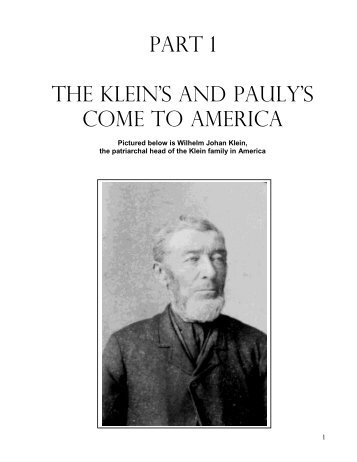 The Pauly's Come to America - The Klein Connection