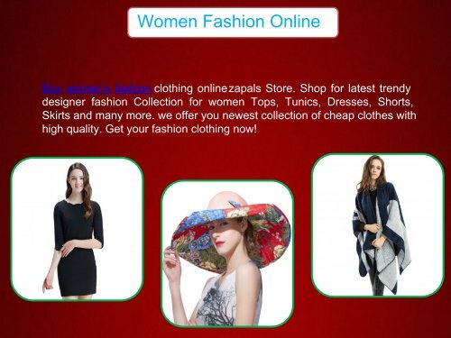 Buy Women Fashion Online