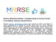 Electric Wheelchair Market : Complete Study of Current Trends in the Market, Industry Growth Drivers