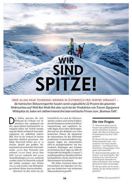 SPORTaktiv Skitourenguide 2016