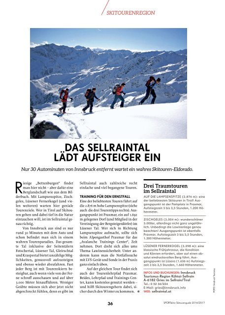 SPORTaktiv Skitourenguide 2016