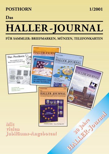 POSTHORN 1/2001 Das HALLER-JOURNAL - Briefmarken HALLER